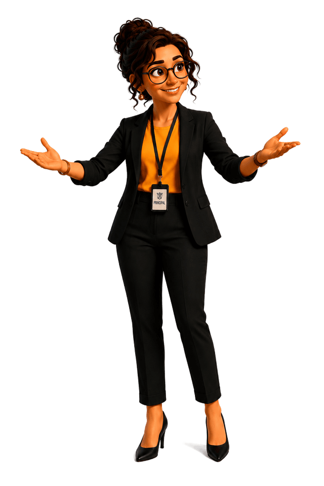 BeyondBell mascot — happy pose